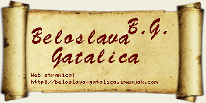 Beloslava Gatalica vizit kartica